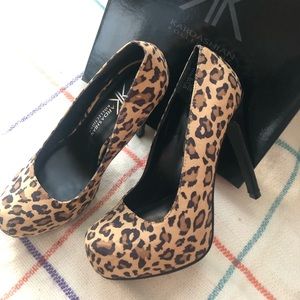Kardashian Kollection leopard high heels